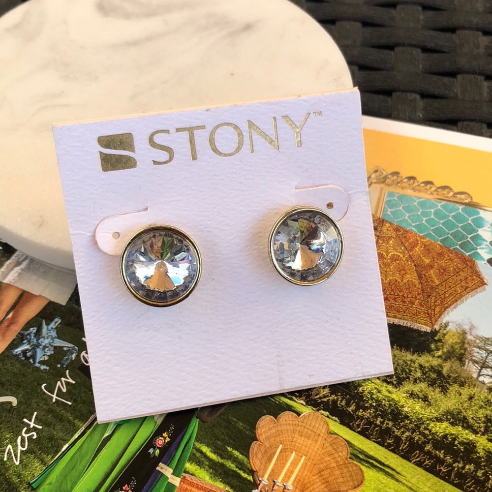 Large Rhinestone Earrings ✨ - Picture 5 of 5